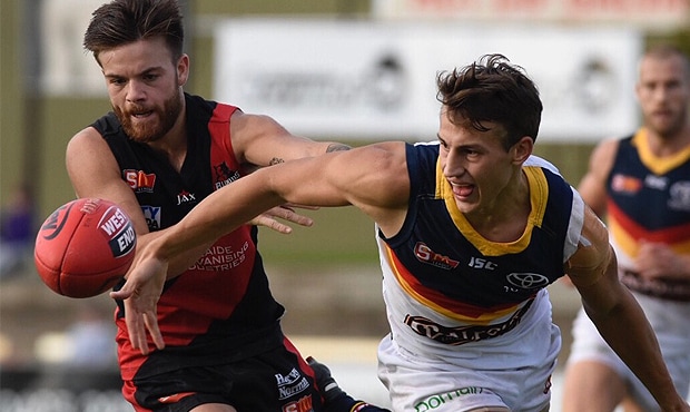 Tom Doedee SANFL 2017 620.jpg Tom Doedee in action against West Adelaide at City Mazda Stadium